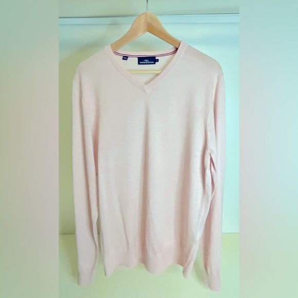 NWOT - Rodd & Gunn Men's Springston V-neck Fine Wool Pullover Sweater in Rose- S - Picture 2 of 5